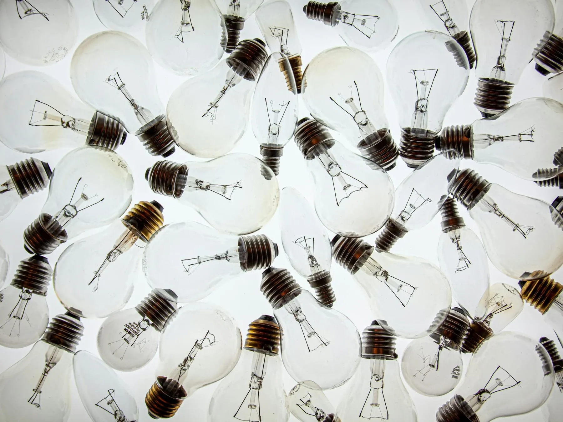 Viele Glühbirnen als Symbol für Ideen und berufliche Perspektiven